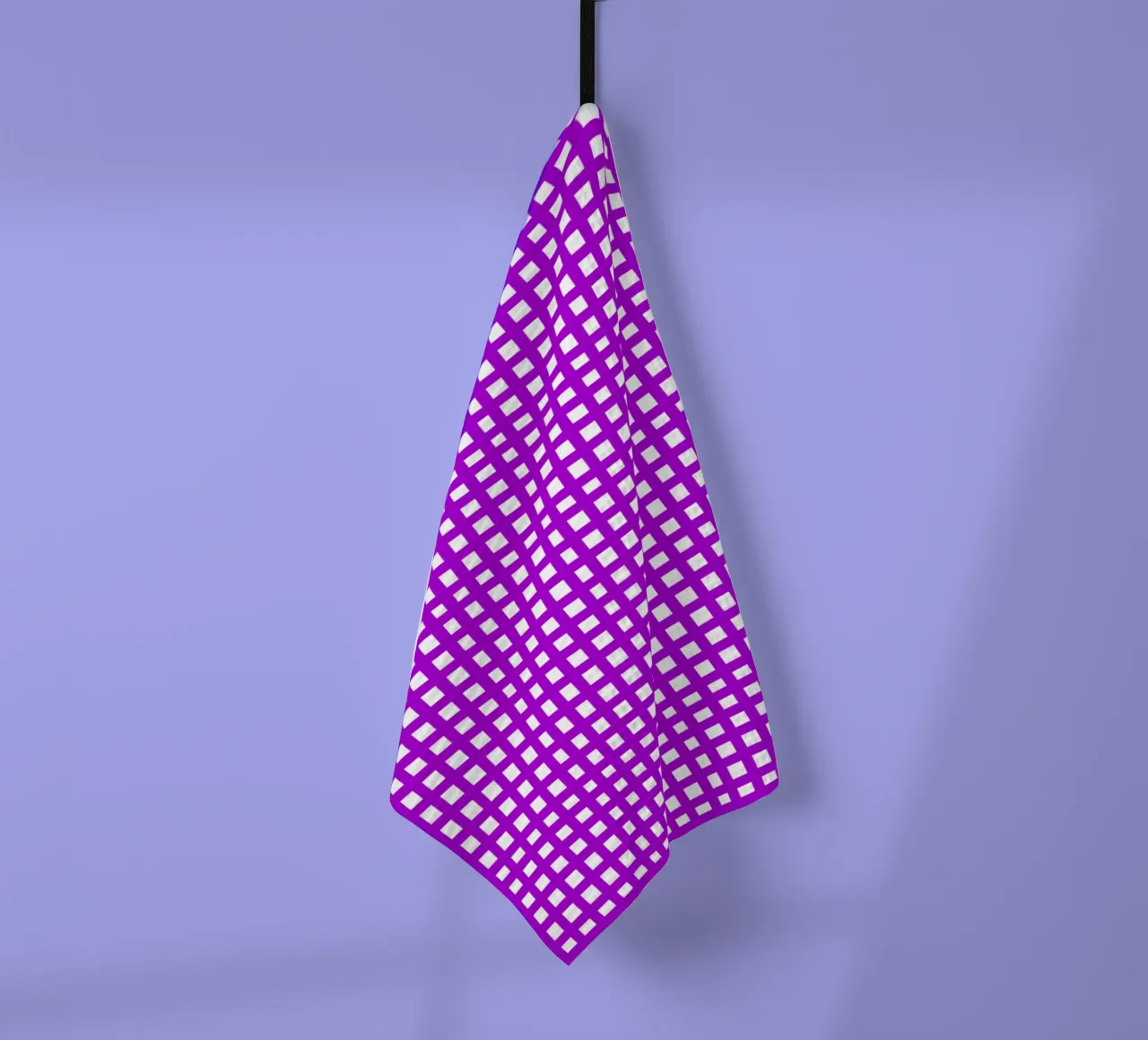 Purple square mesh grid torchon de baobabprintstore