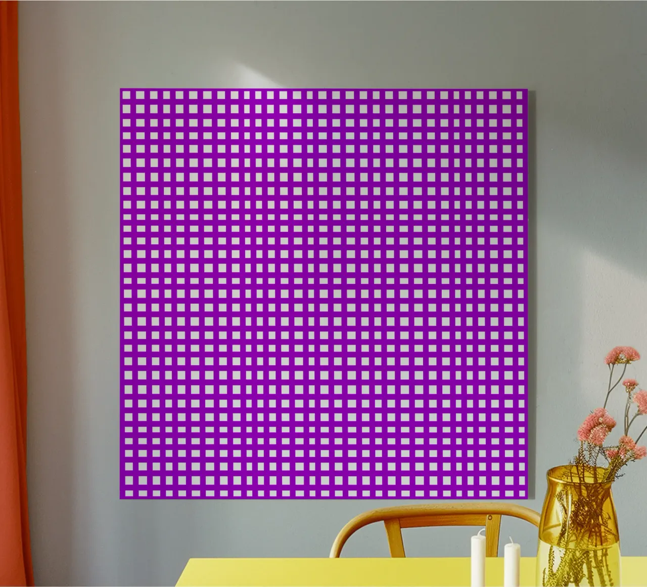 Purple square mesh grid metacrilato de baobabprintstore