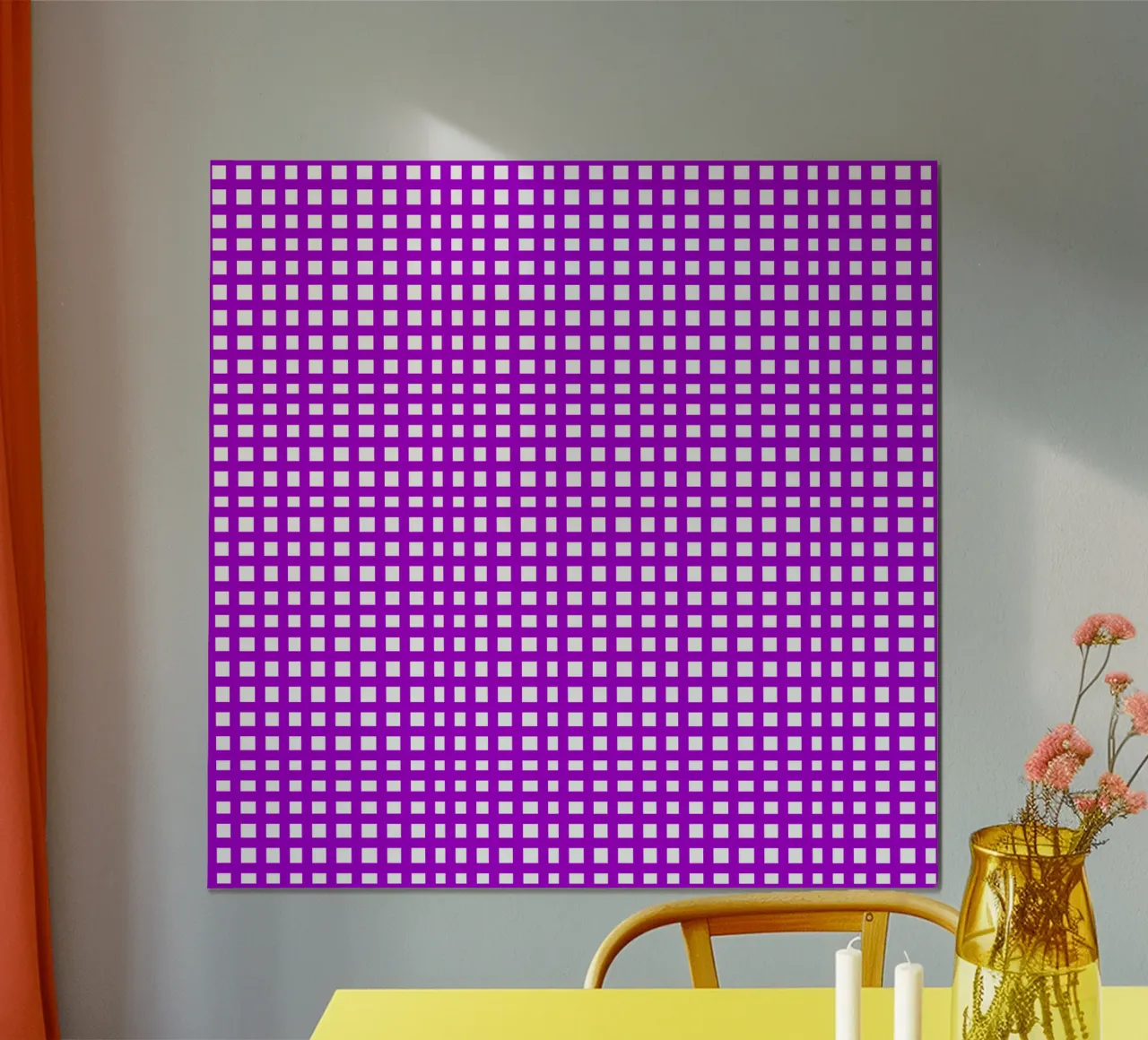 Purple square mesh grid poster da baobabprintstore
