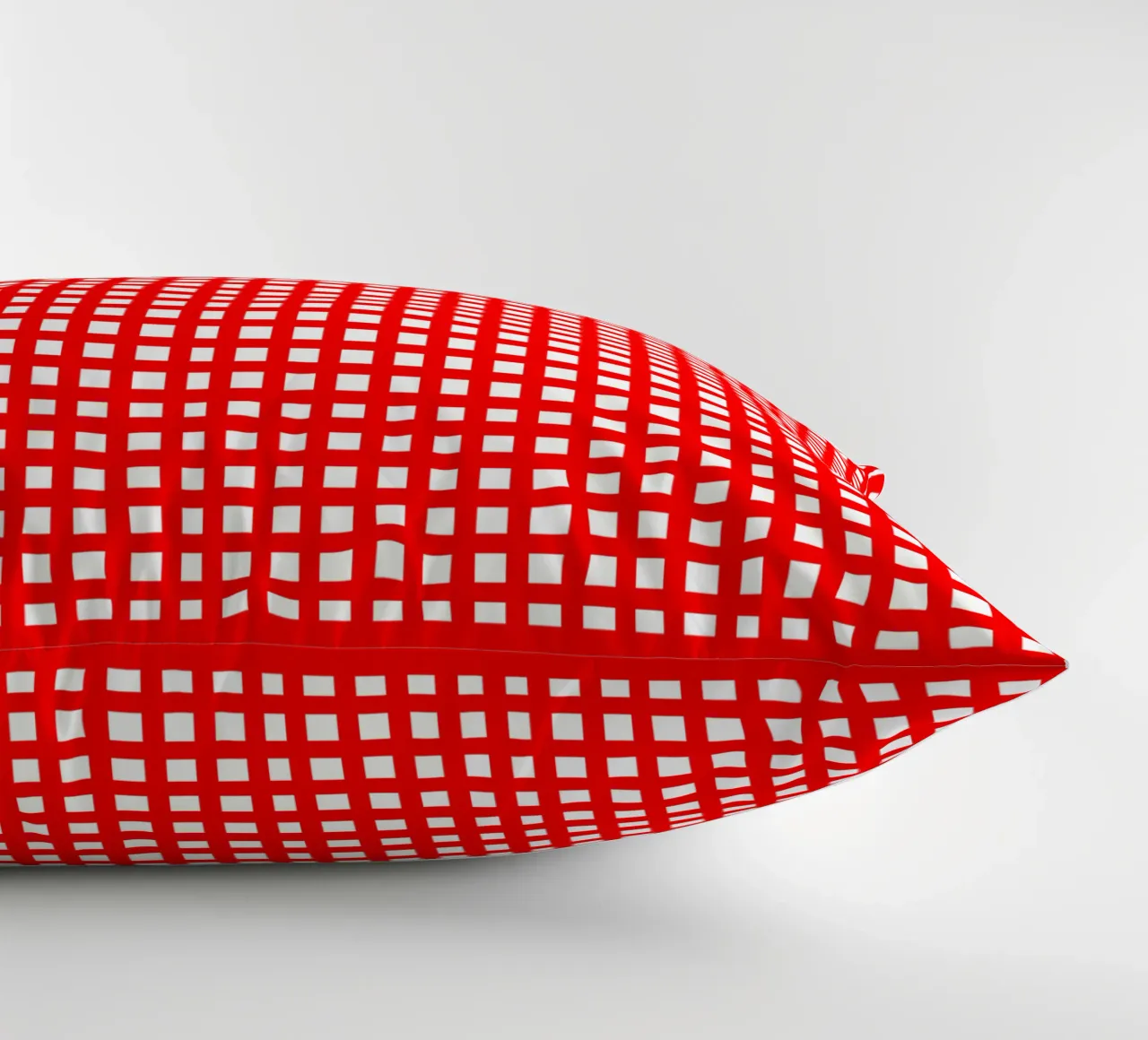 Red square mesh grid cuscino da baobabprintstore