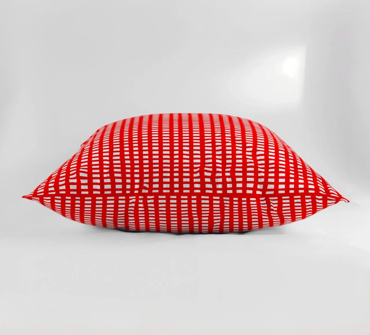 Red square mesh grid cuscino da baobabprintstore