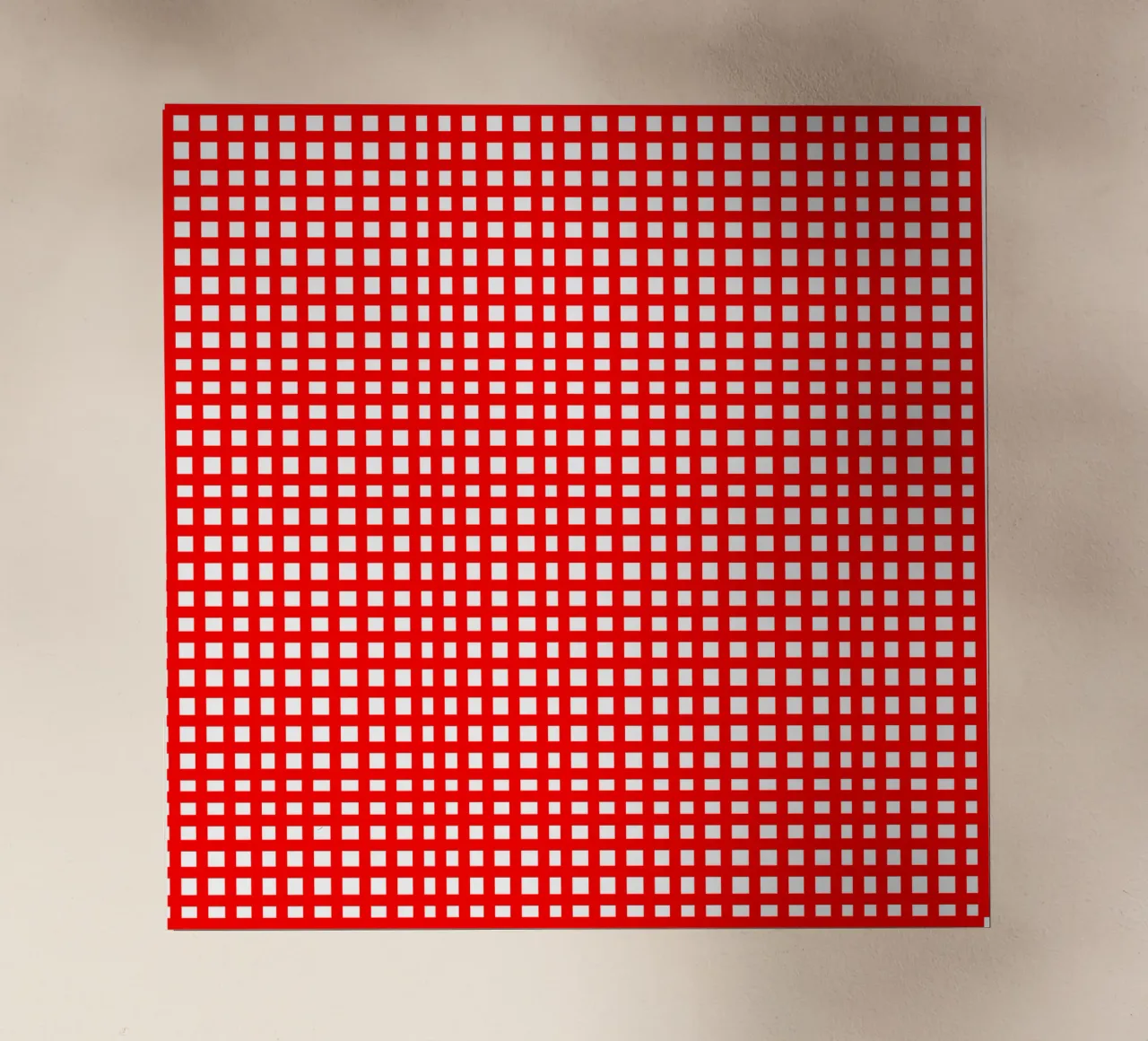 Red square mesh grid pellicola backlit da baobabprintstore