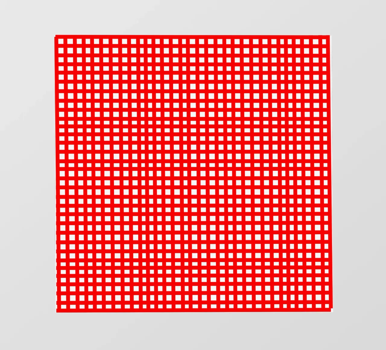 Red square mesh grid telo in pvc da baobabprintstore