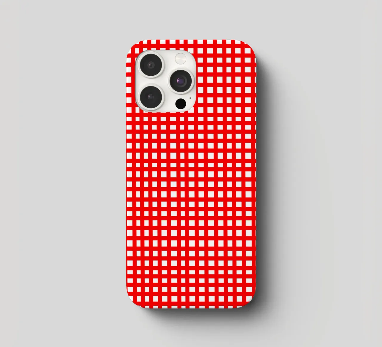 Red square mesh grid cover iphone da baobabprintstore