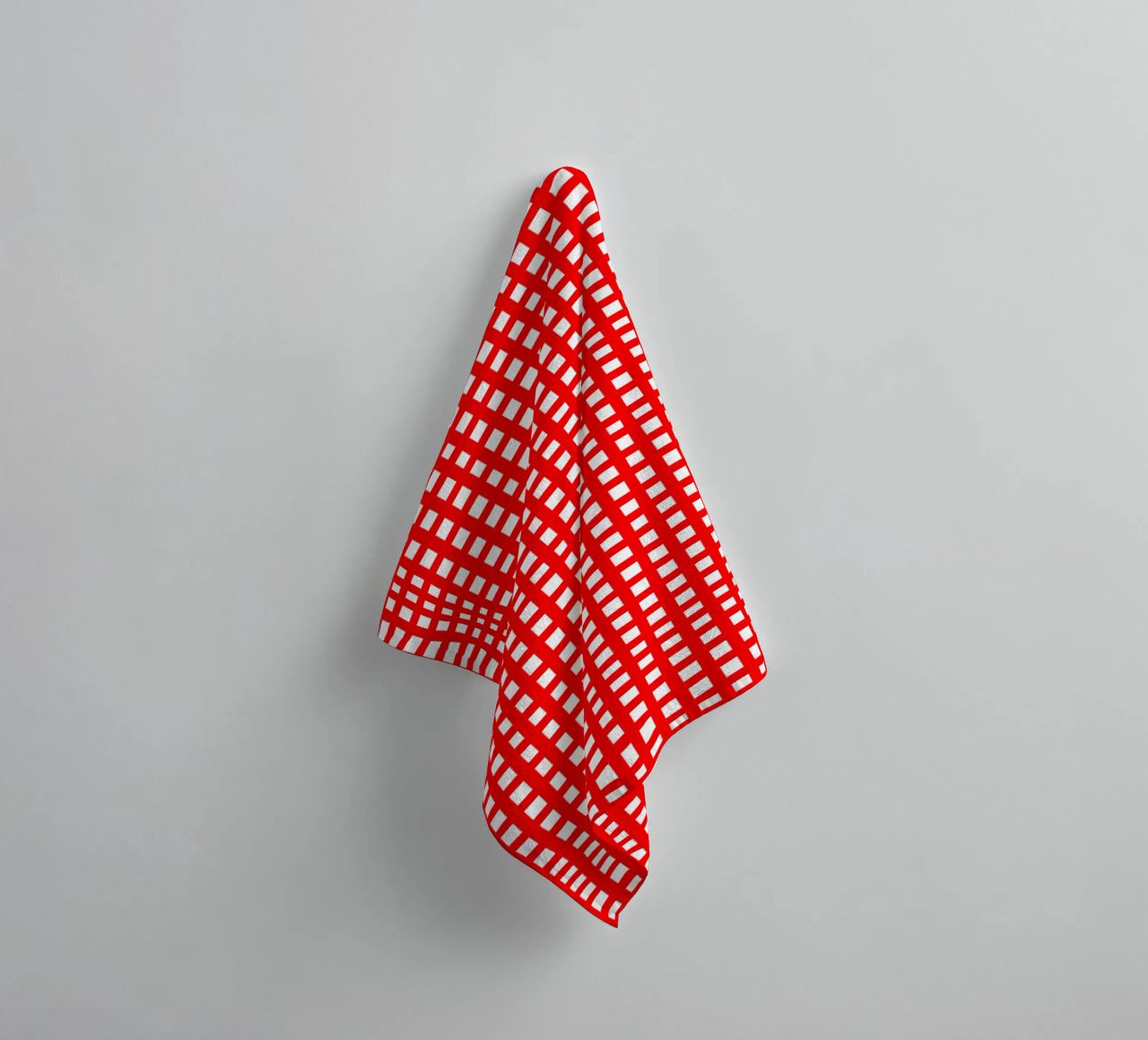 Red square mesh grid asciugamano da bagno da baobabprintstore