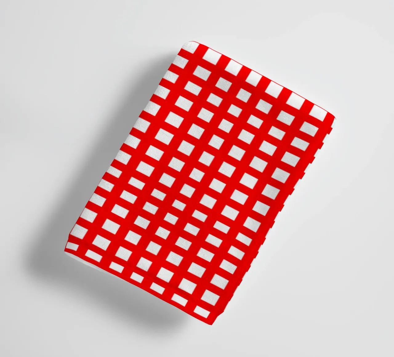 Red square mesh grid asciugamano da bagno da baobabprintstore