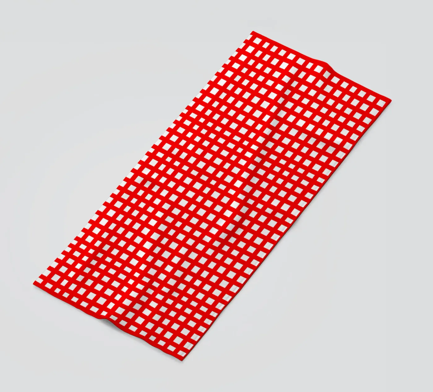 Red square mesh grid telo mare da baobabprintstore