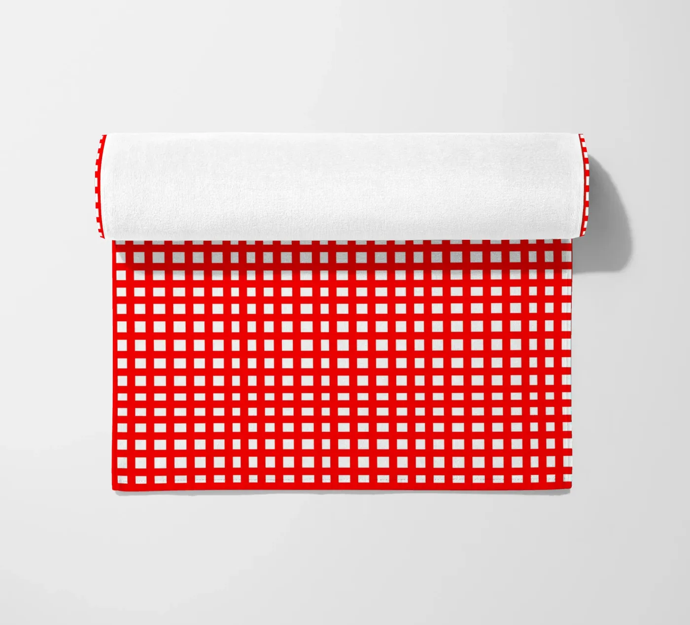 Red square mesh grid telo mare da baobabprintstore