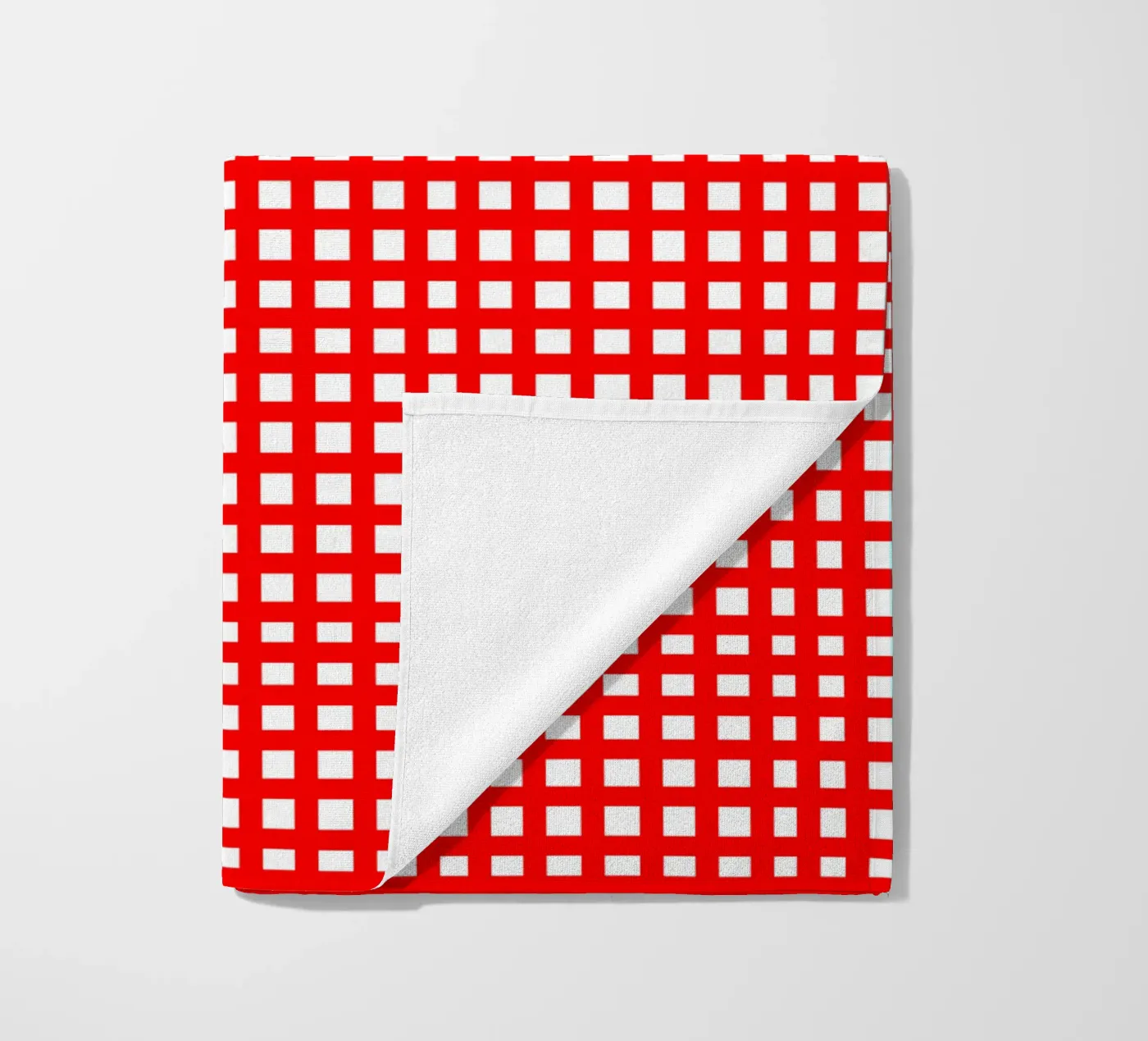 Red square mesh grid telo mare da baobabprintstore