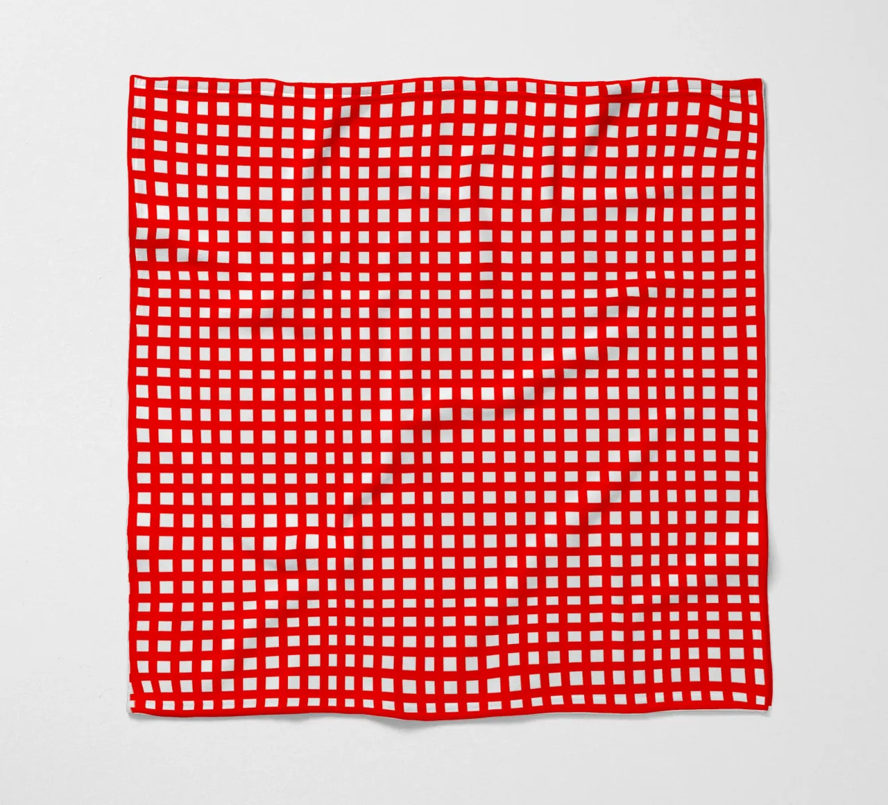 Red square mesh grid coperta in pile da baobabprintstore