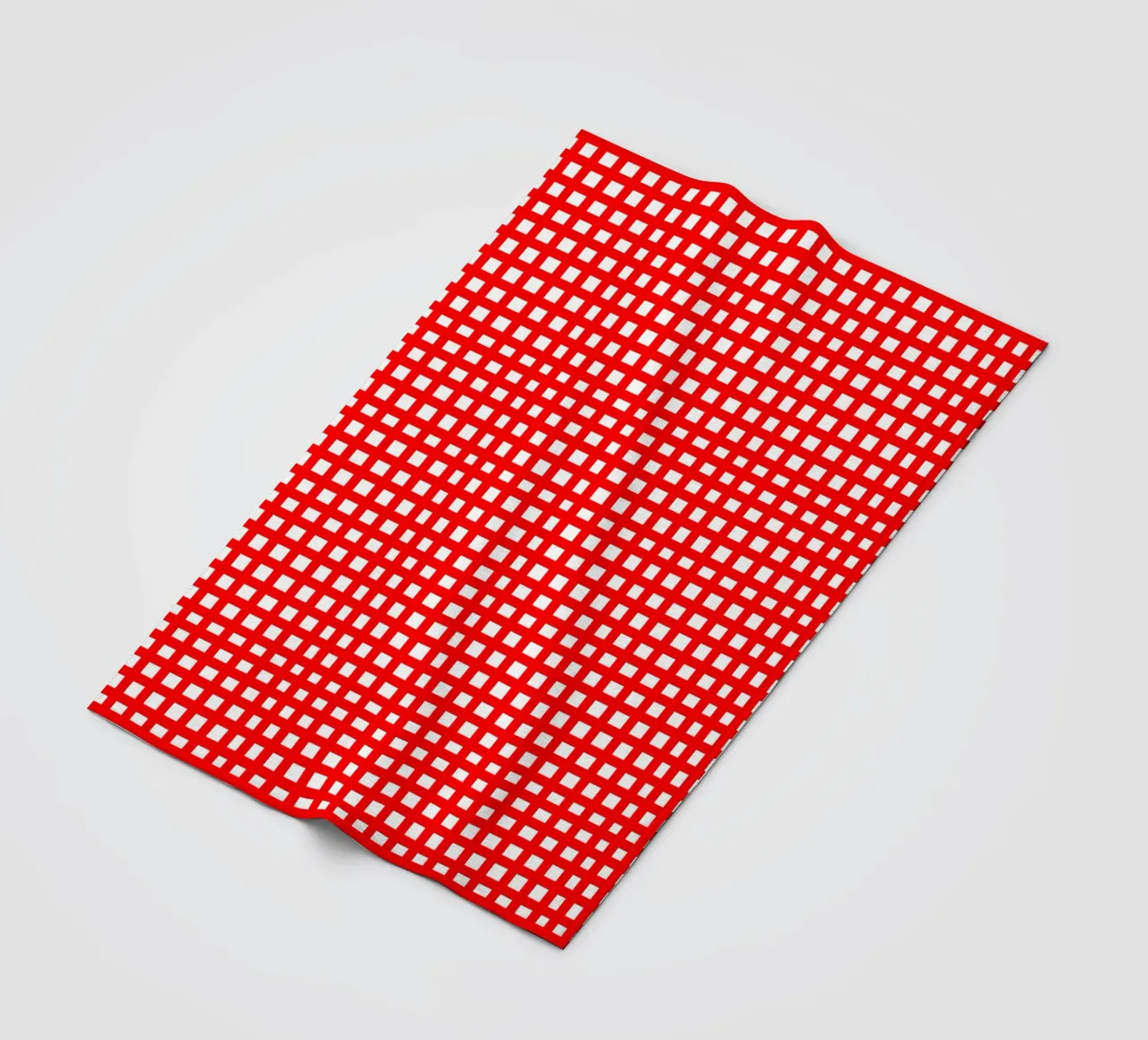 Red square mesh grid coperta in pile da baobabprintstore