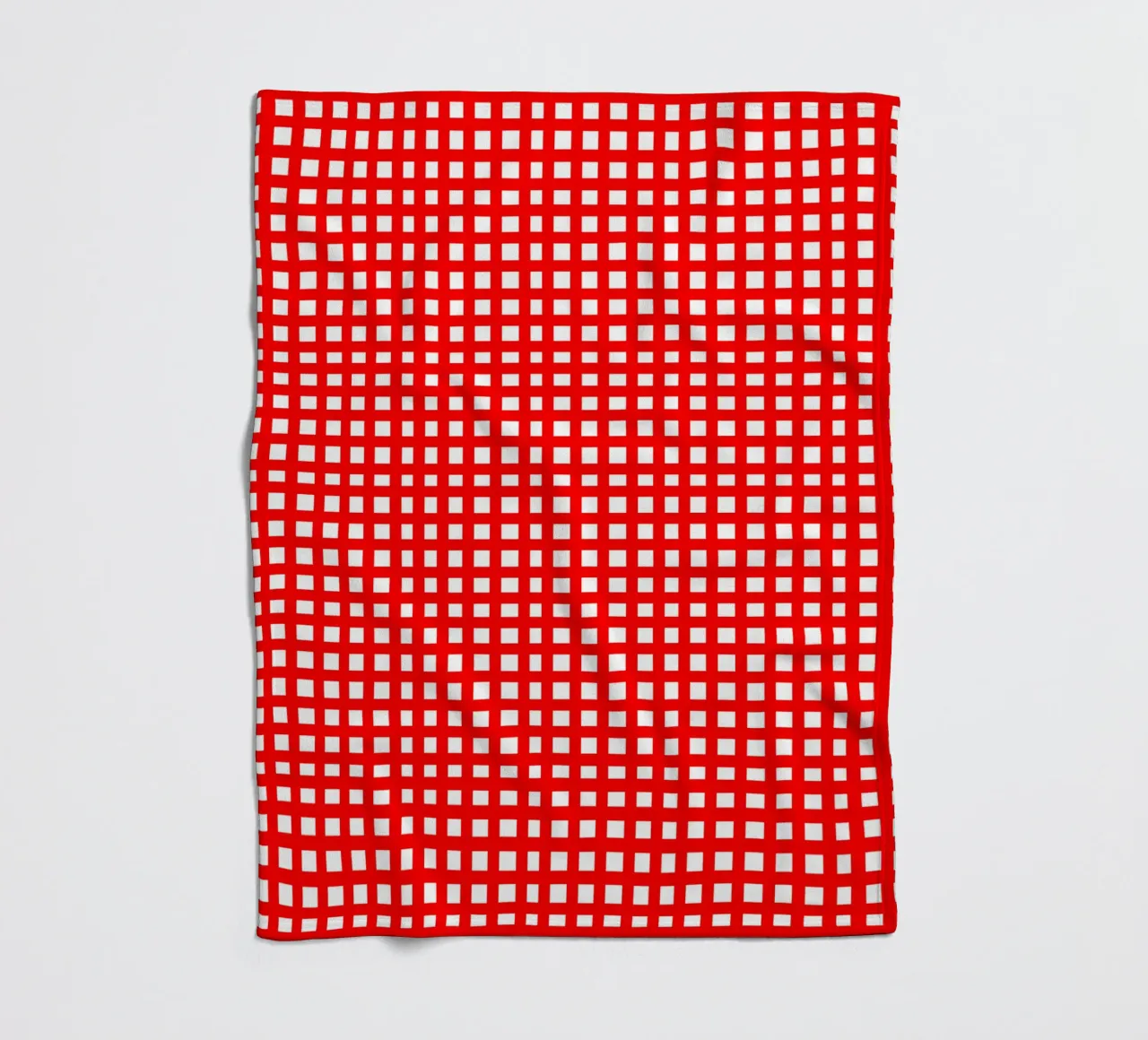 Red square mesh grid coperta in pile da baobabprintstore