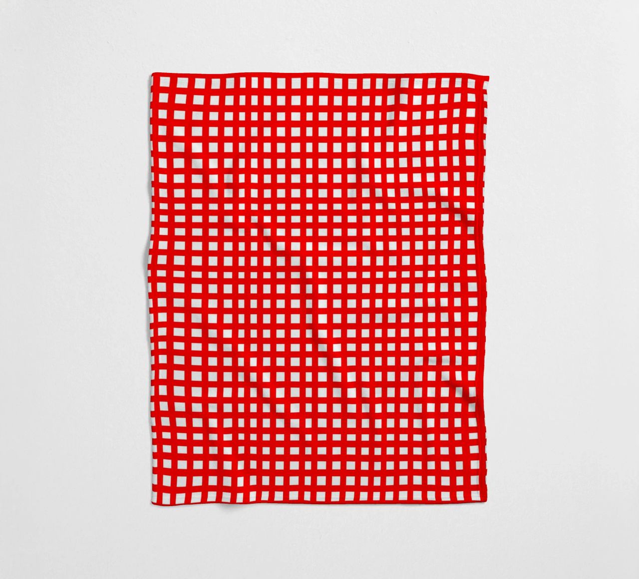 Red square mesh grid coperta in pile da baobabprintstore