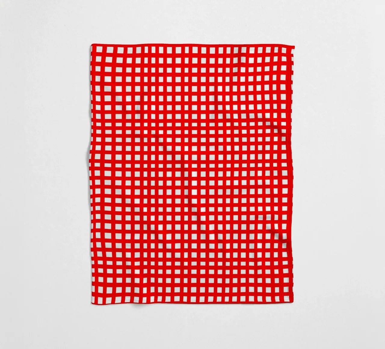 Red square mesh grid coperta in pile da baobabprintstore