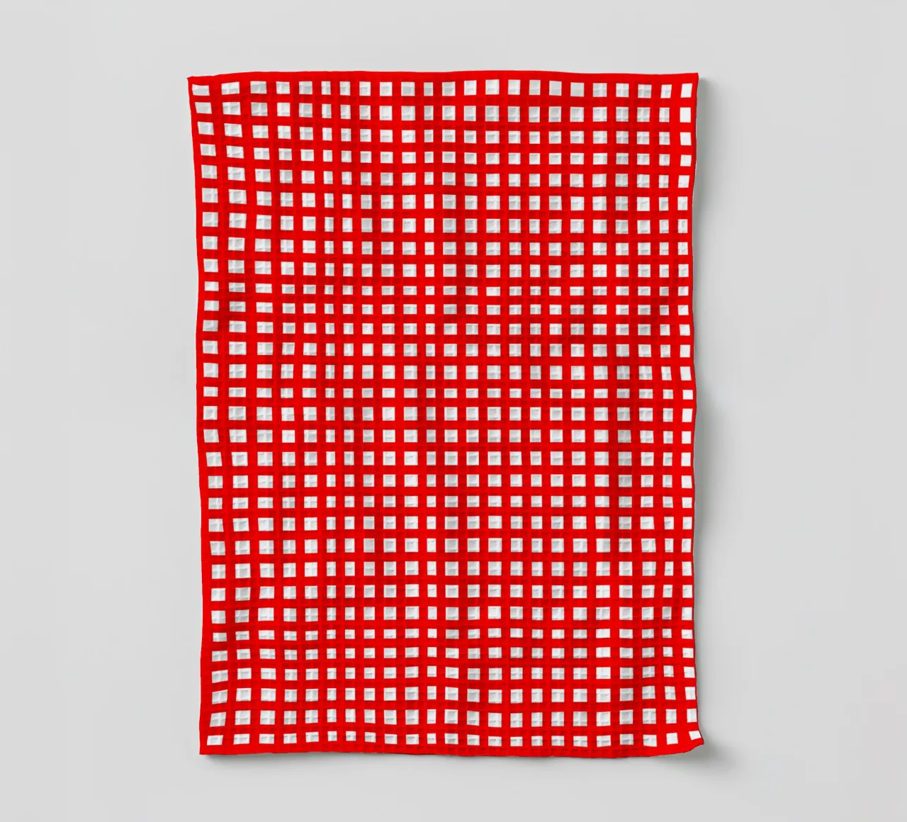Red square mesh grid canovaccio da cucina da baobabprintstore