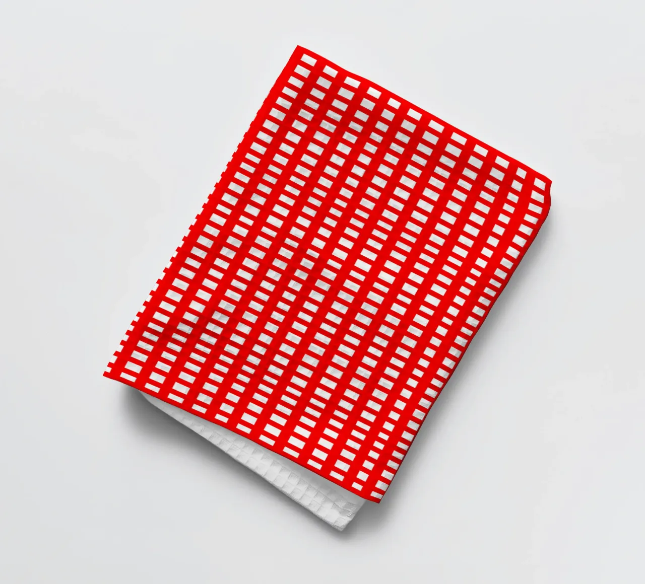 Red square mesh grid canovaccio da cucina da baobabprintstore