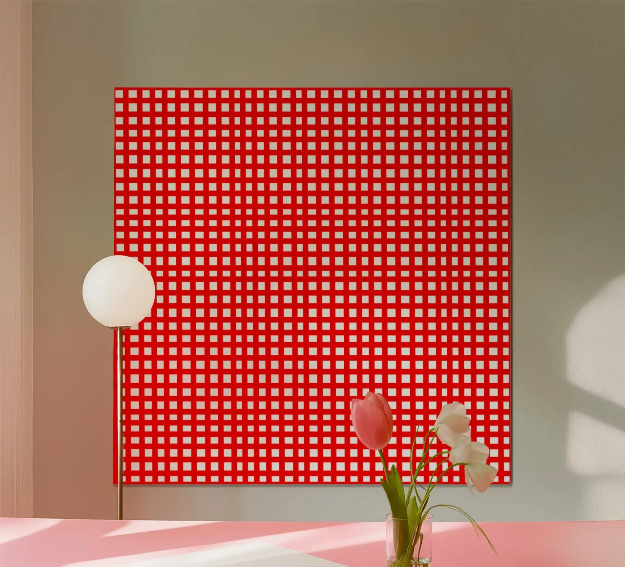 Red square mesh grid carta hahnemühle da baobabprintstore