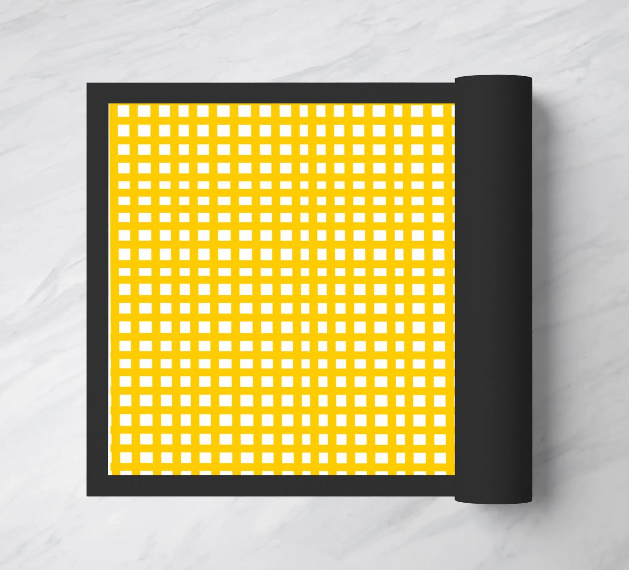 Yellow square mesh grid zerbino da baobabprintstore