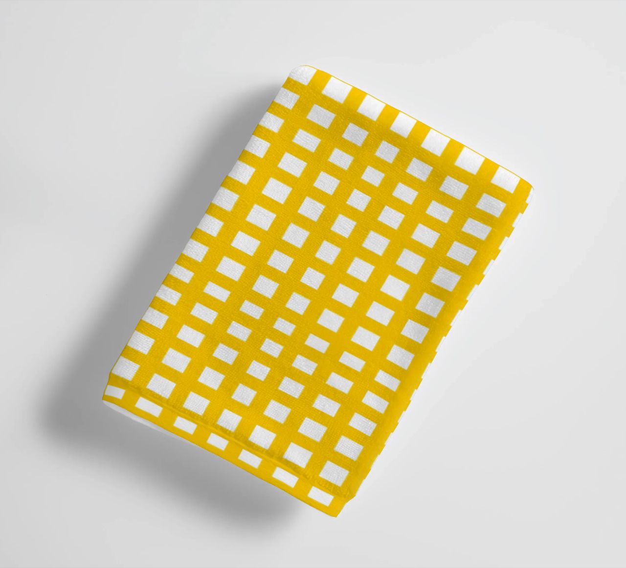 Yellow square mesh grid asciugamano da bagno da baobabprintstore