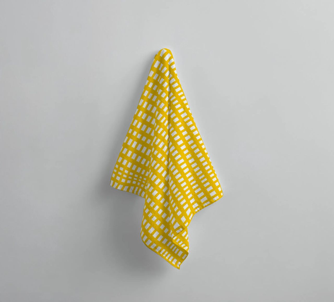 Yellow square mesh grid asciugamano da bagno da baobabprintstore