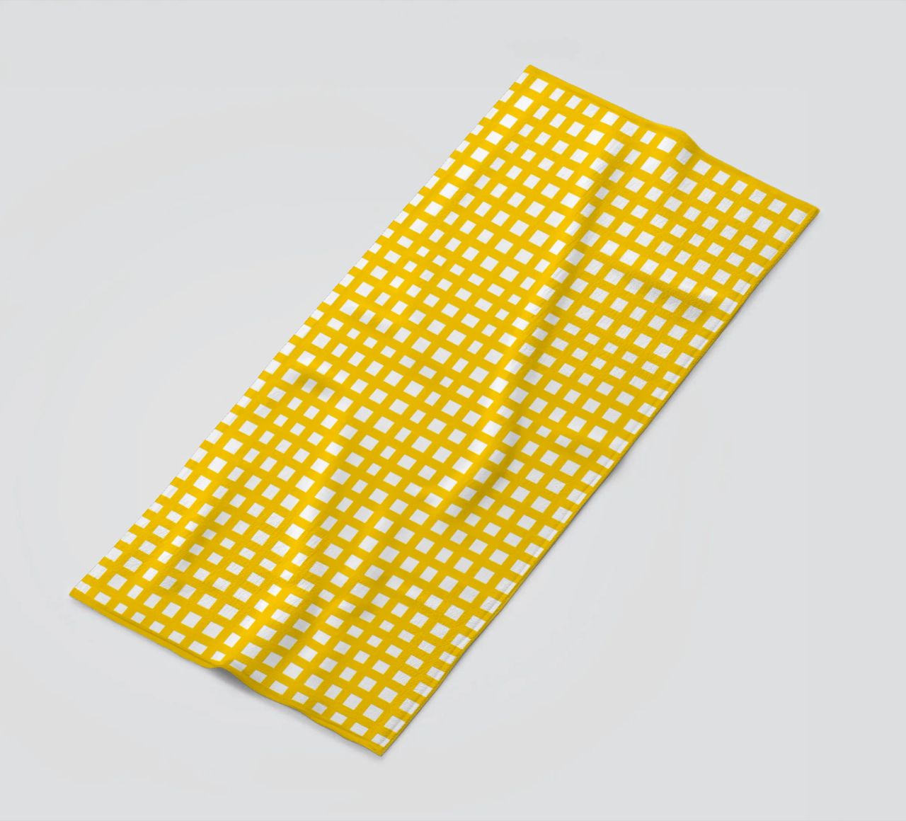 Yellow square mesh grid telo mare da baobabprintstore