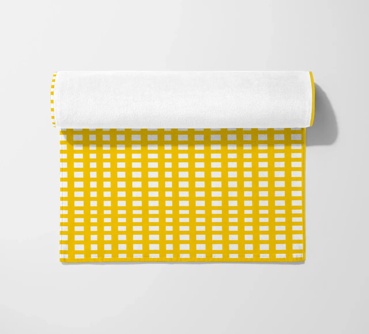 Yellow square mesh grid telo mare da baobabprintstore