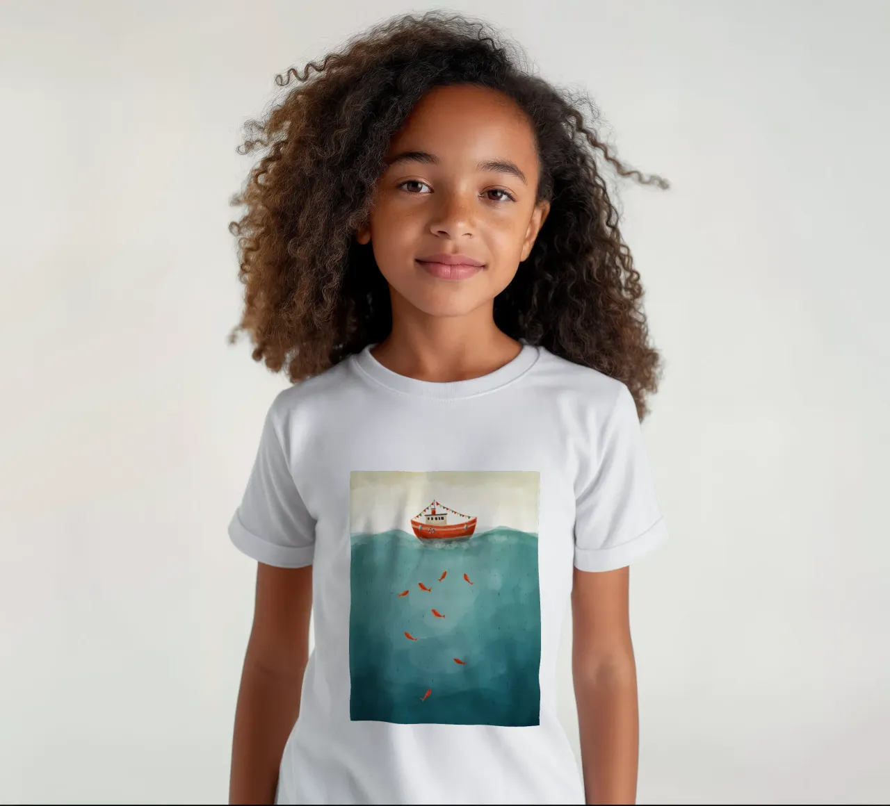 Rood bootje kinder t-shirt van Indigo Rain