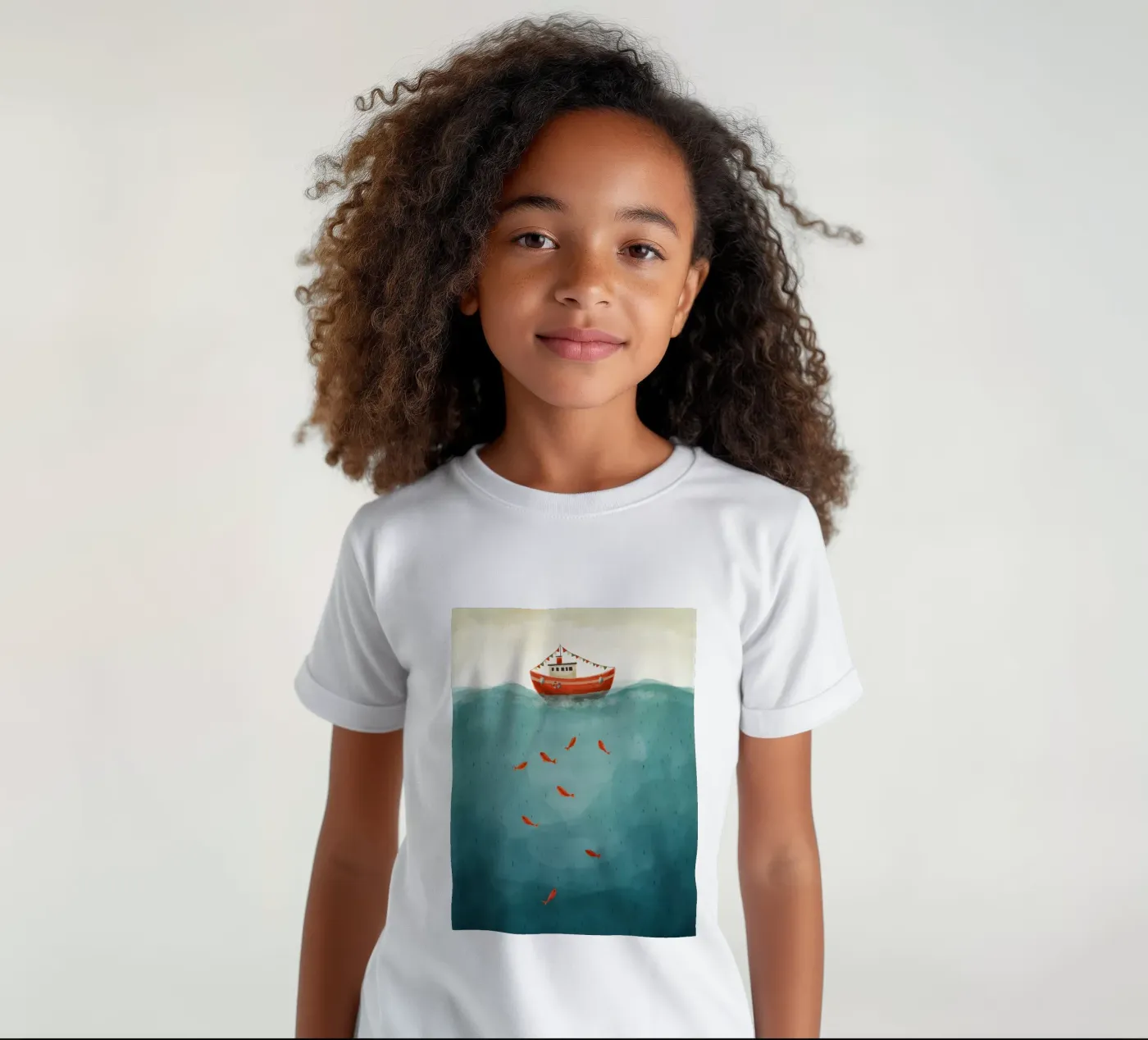 Rood bootje kinder t-shirt van Indigo Rain