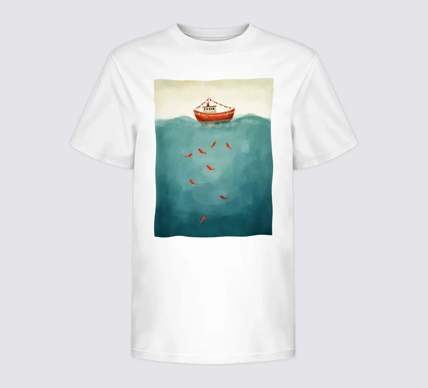 Rood bootje kinder t-shirt van Indigo Rain