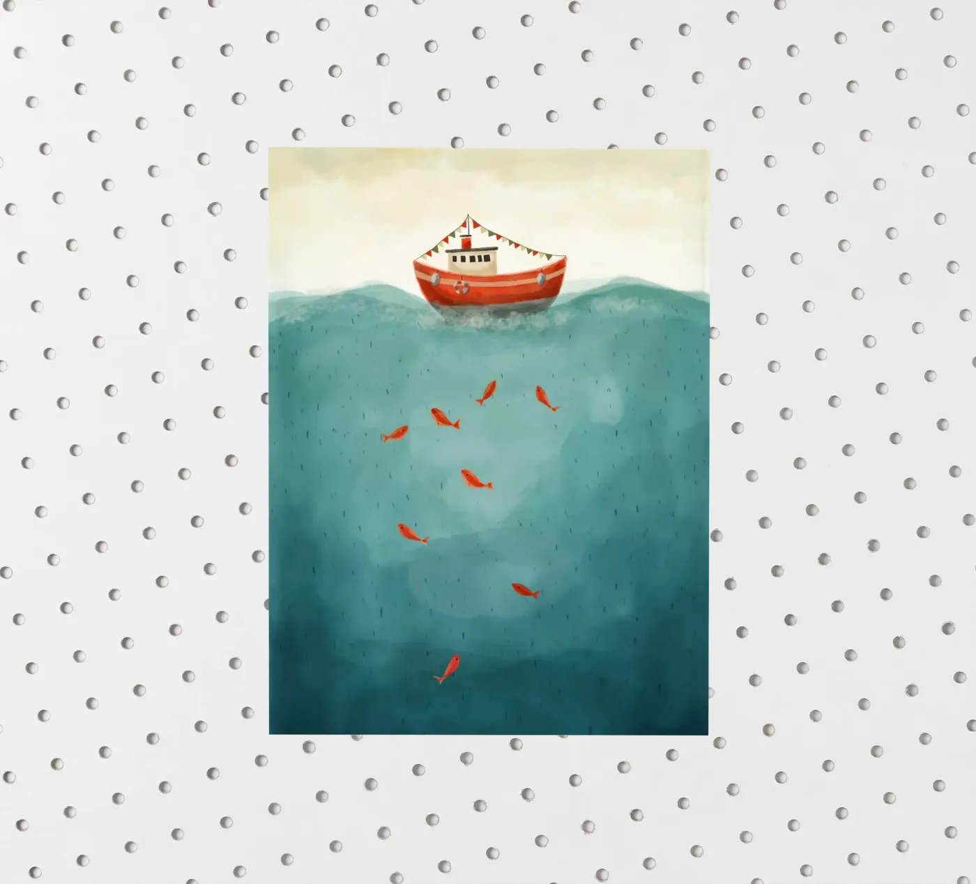 Rood bootje sticker van Indigo Rain