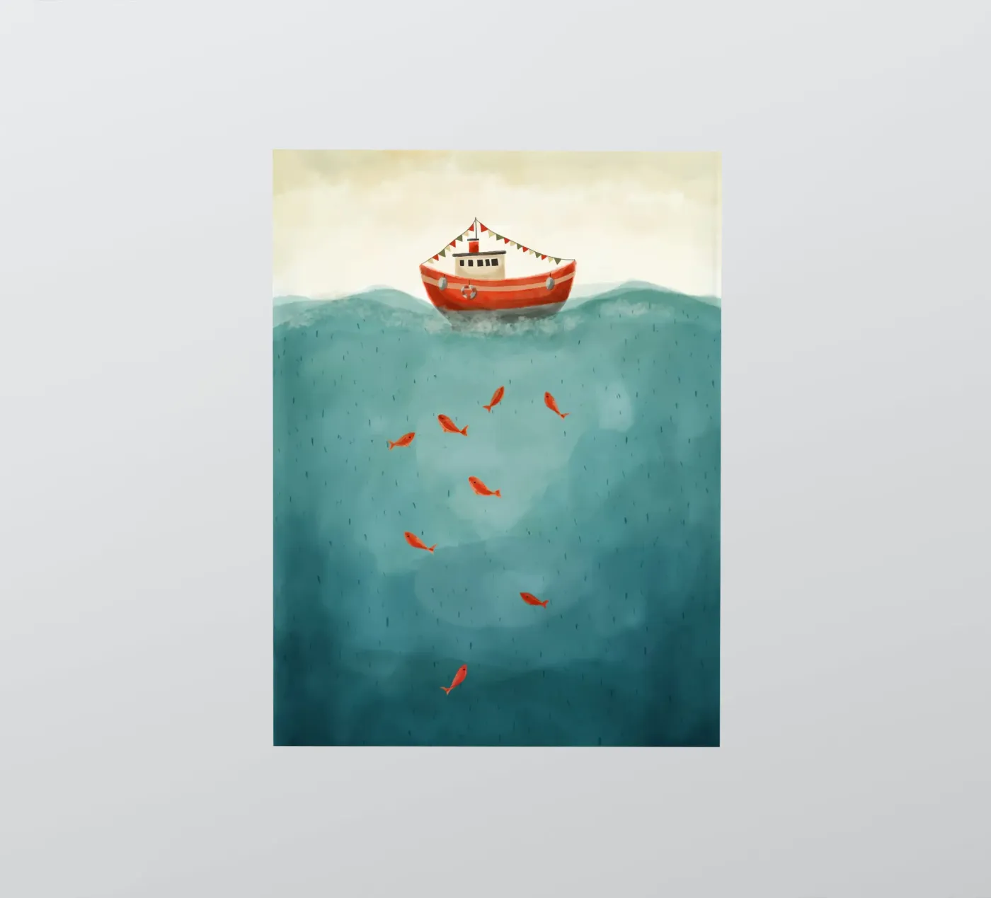 Rood bootje sticker van Indigo Rain