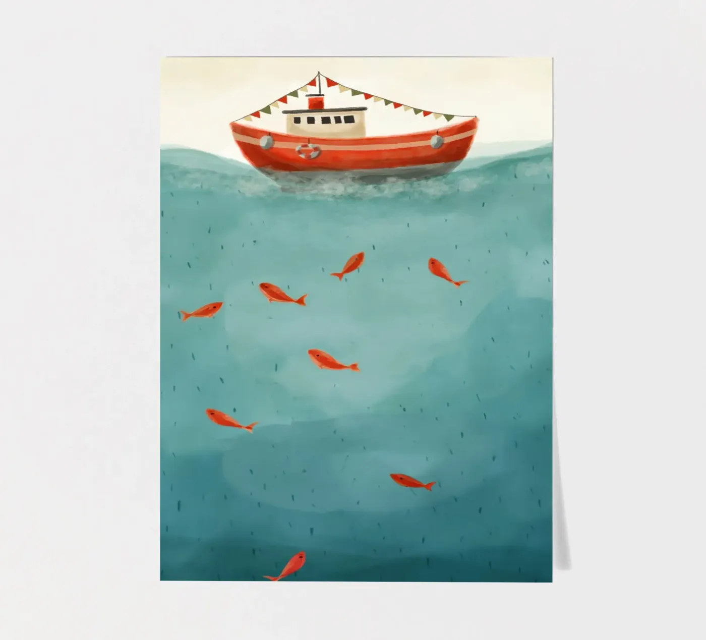 Rood bootje stickervel van Indigo Rain