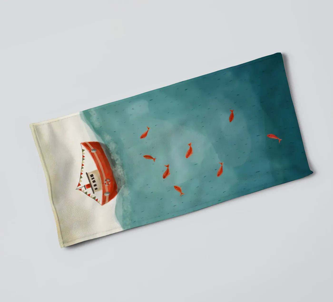 Rood bootje badhanddoek van Indigo Rain