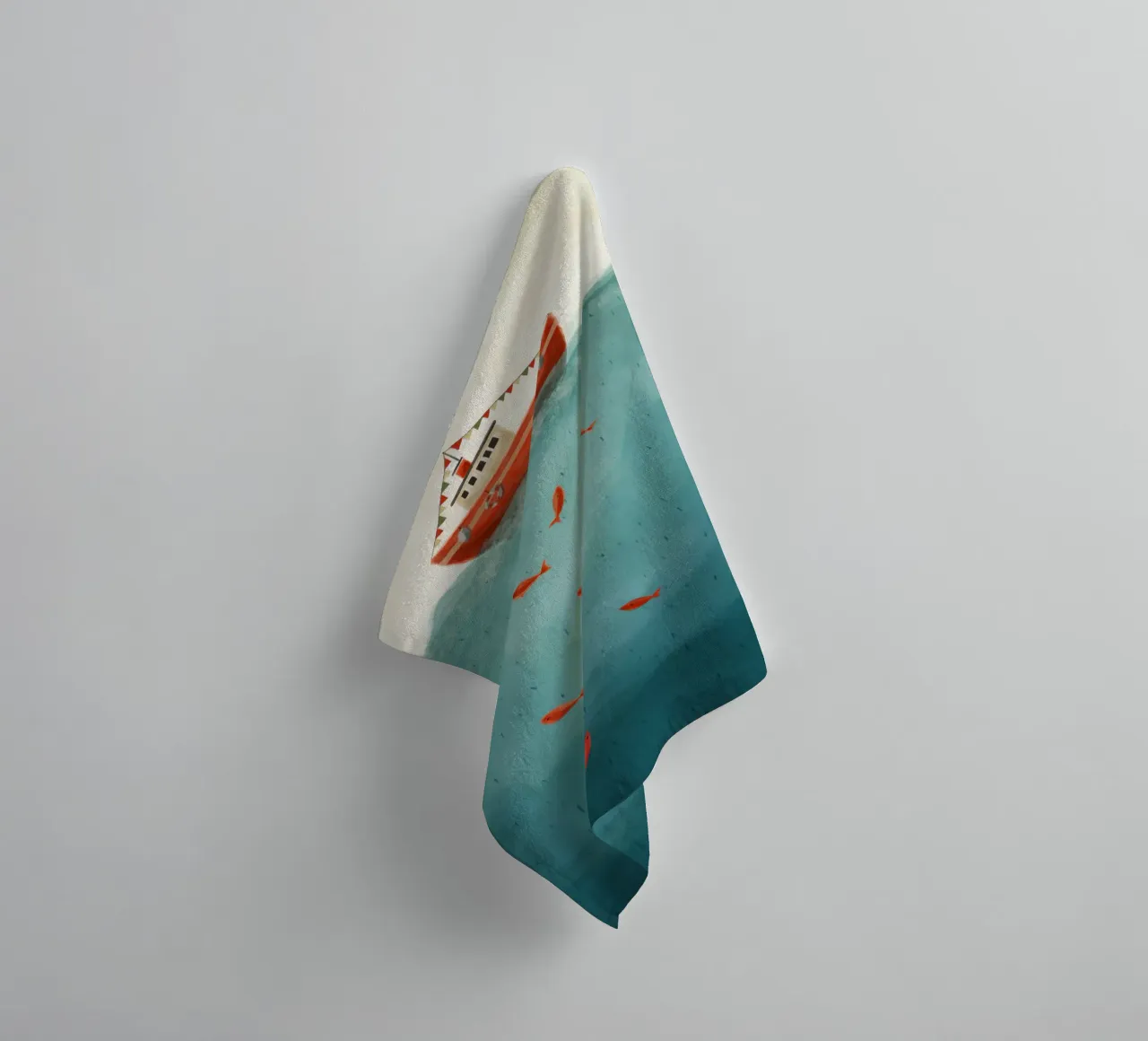 Rood bootje badhanddoek van Indigo Rain