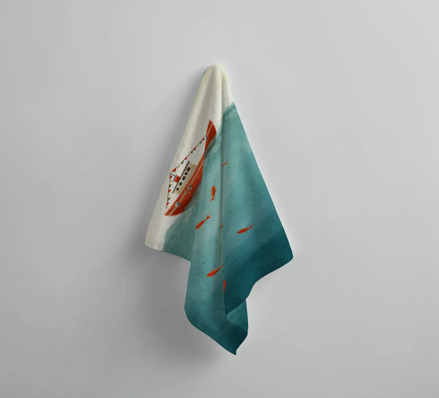 Rood bootje badhanddoek van Indigo Rain