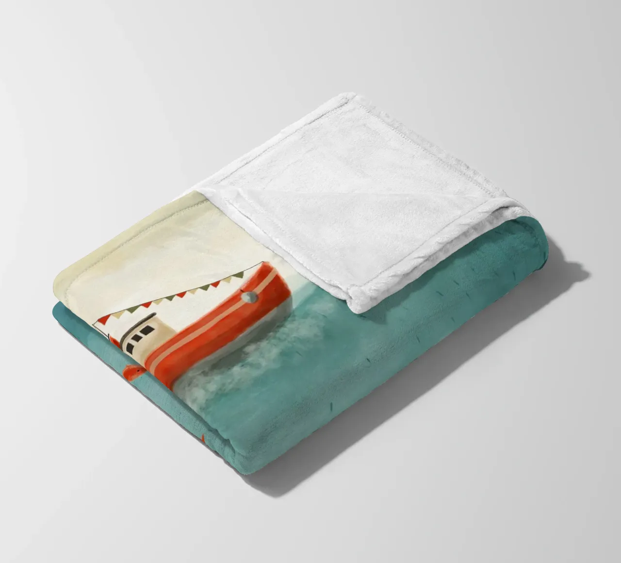 Little Red Boat Fleecedecke von Indigo Rain