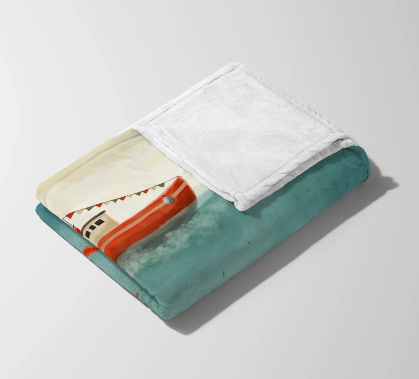 Kleines rotes Boot Fleecedecke von Indigo Rain