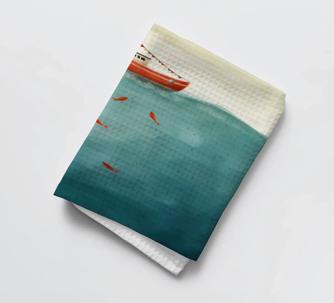 Rood bootje theedoek van Indigo Rain