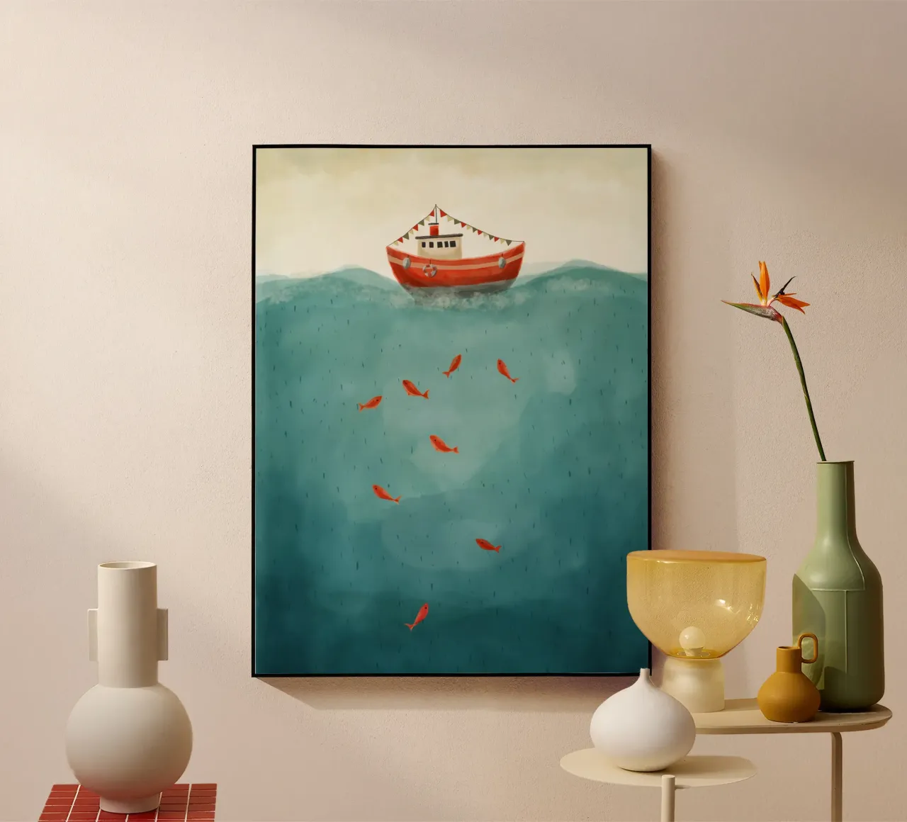 Little Red Boat plexiglass da Indigo Rain