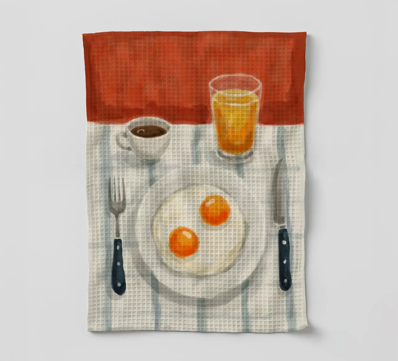 Petit déjeuner avec des œufs torchon de Indigo Rain