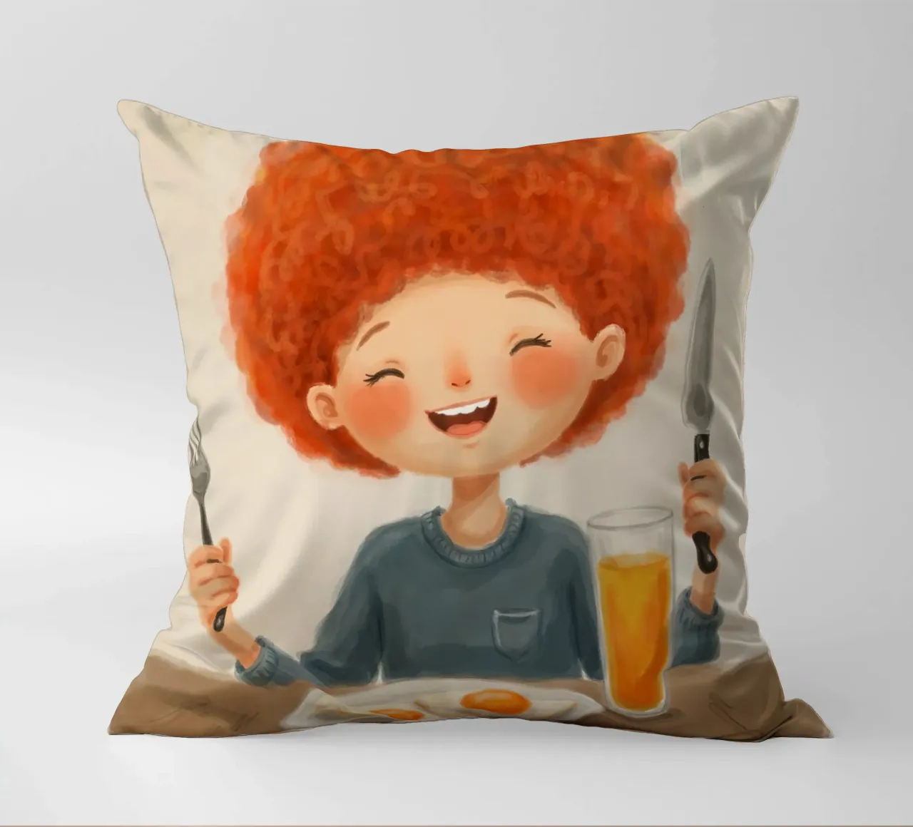 Ora della colazione cuscino da Indigo Rain