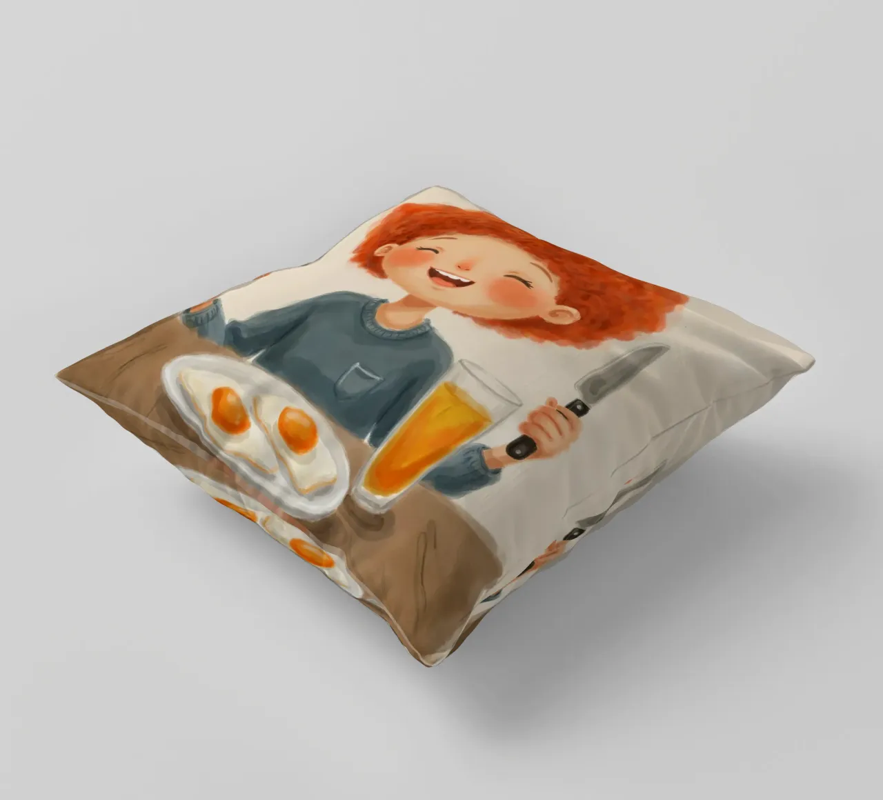 Ora della colazione cuscino da Indigo Rain