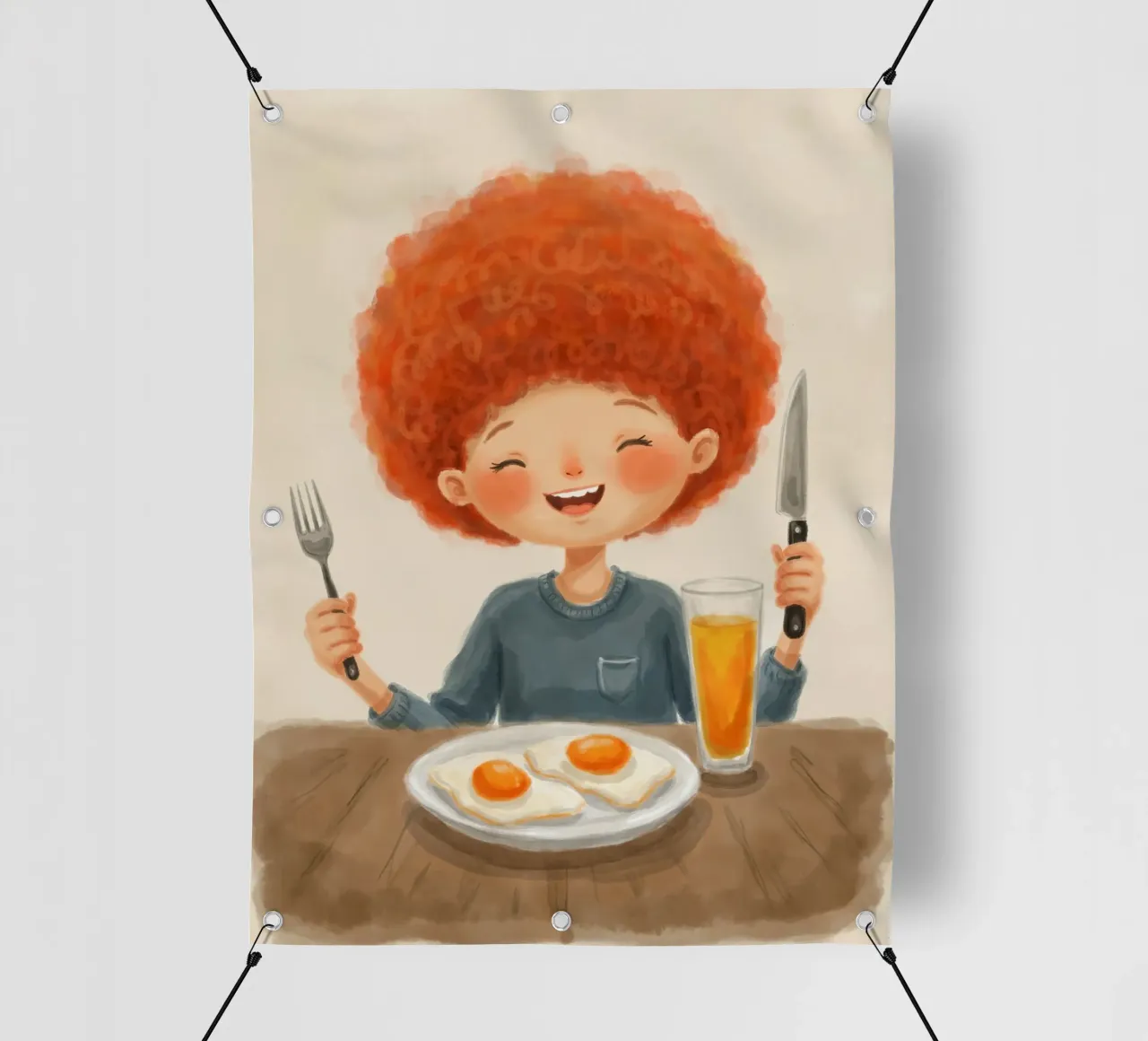 Ora della colazione telo in pvc da Indigo Rain