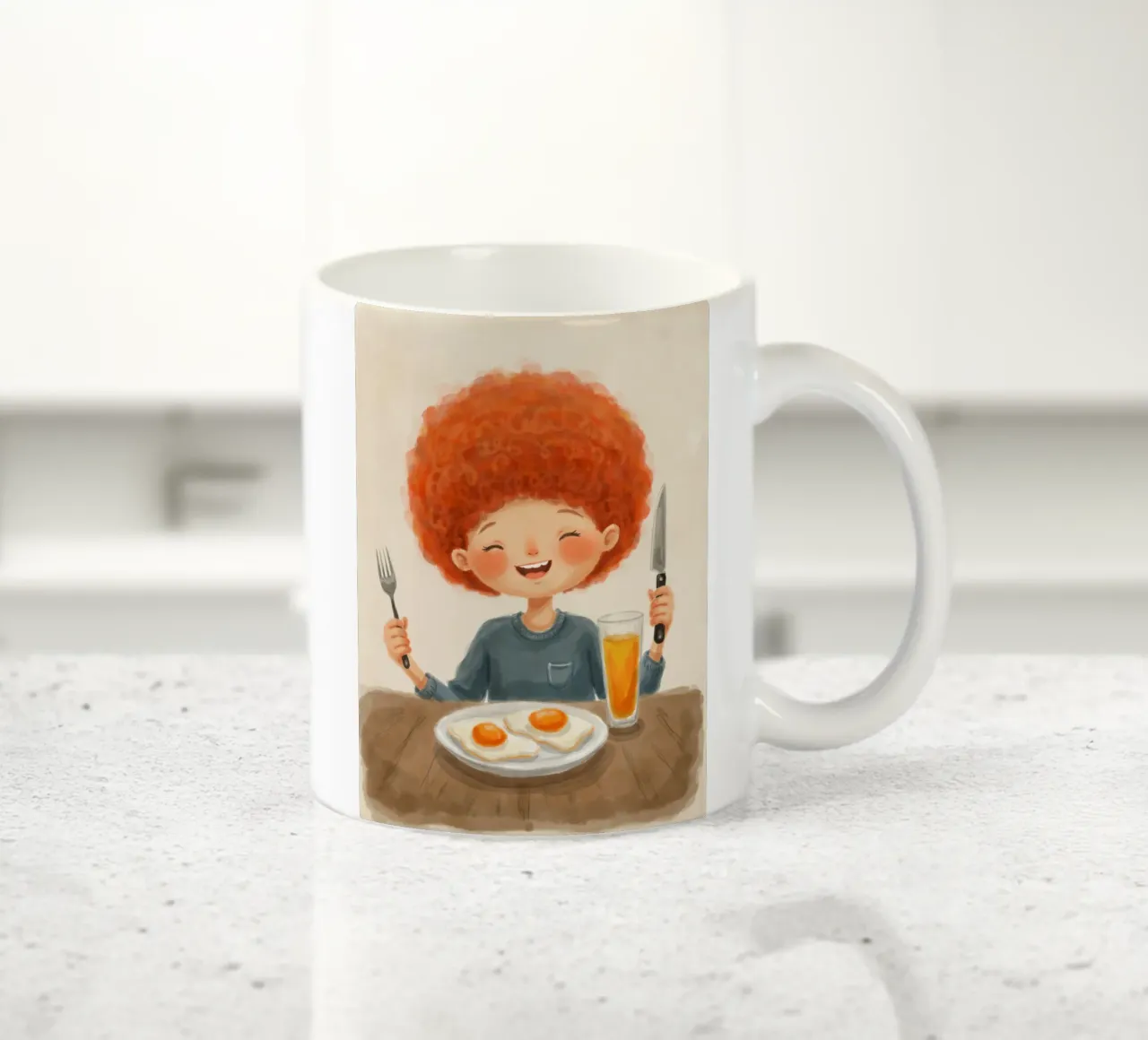 Ora della colazione tazza in ceramica da Indigo Rain
