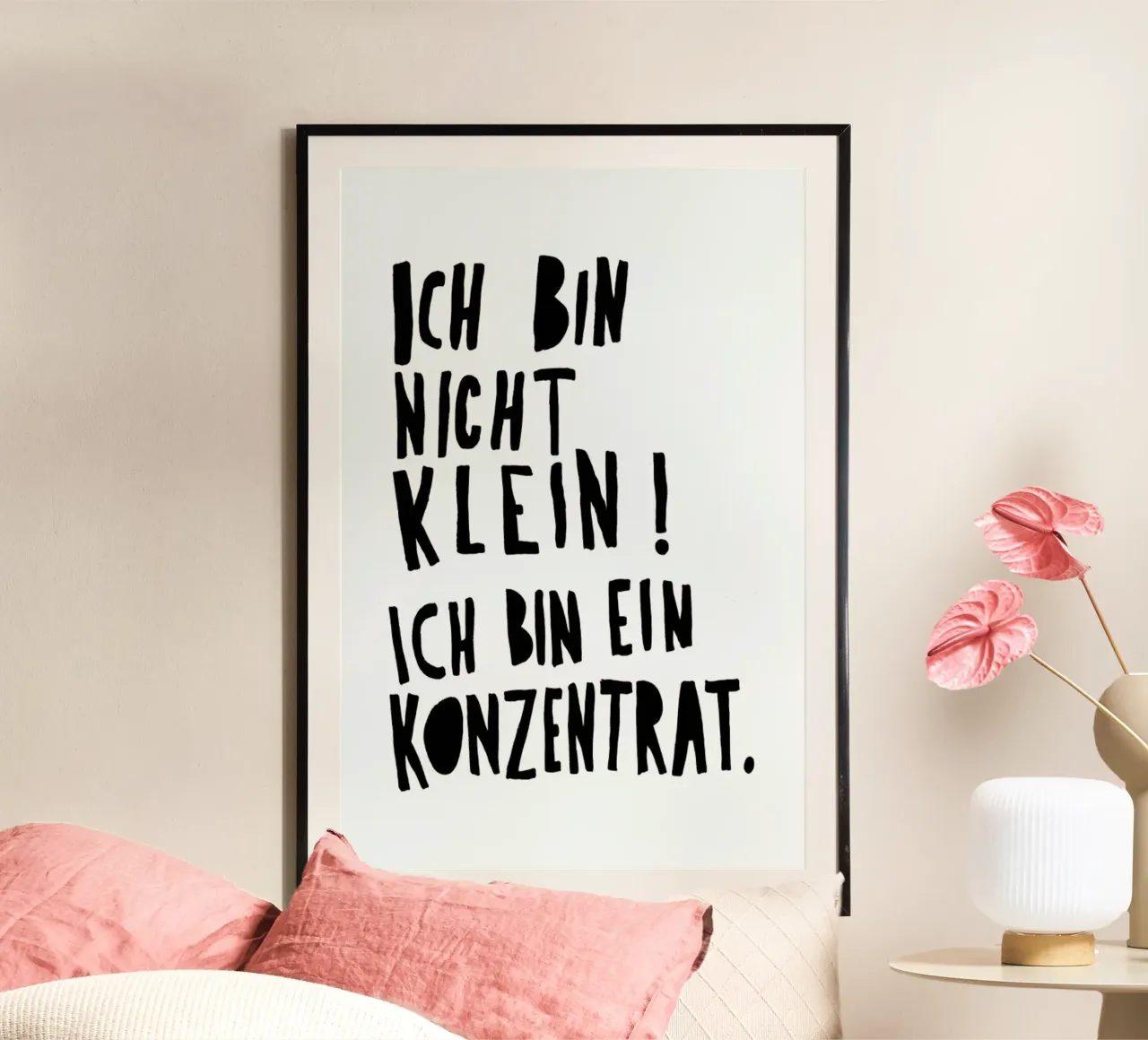 Konzentrat poster con telaio in legno da typealive