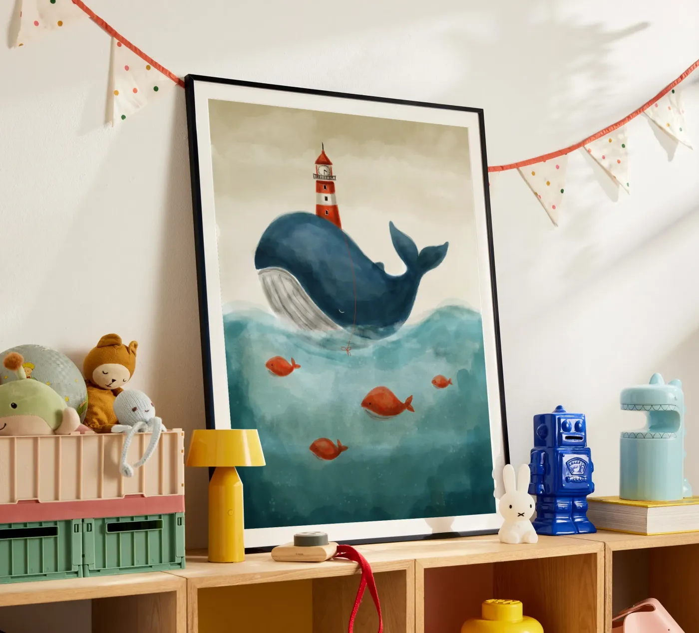 Blauwal Poster von Indigo Rain