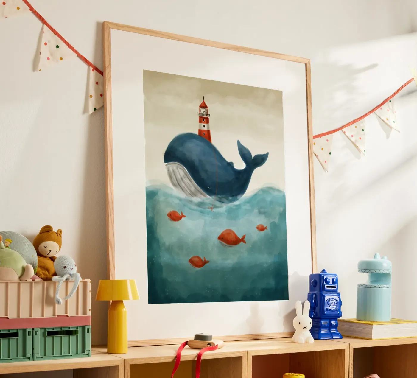 Blauwal Poster von Indigo Rain