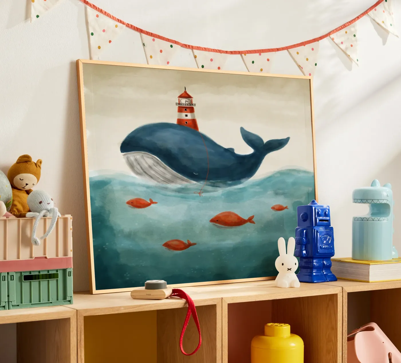 Blauwal Poster von Indigo Rain