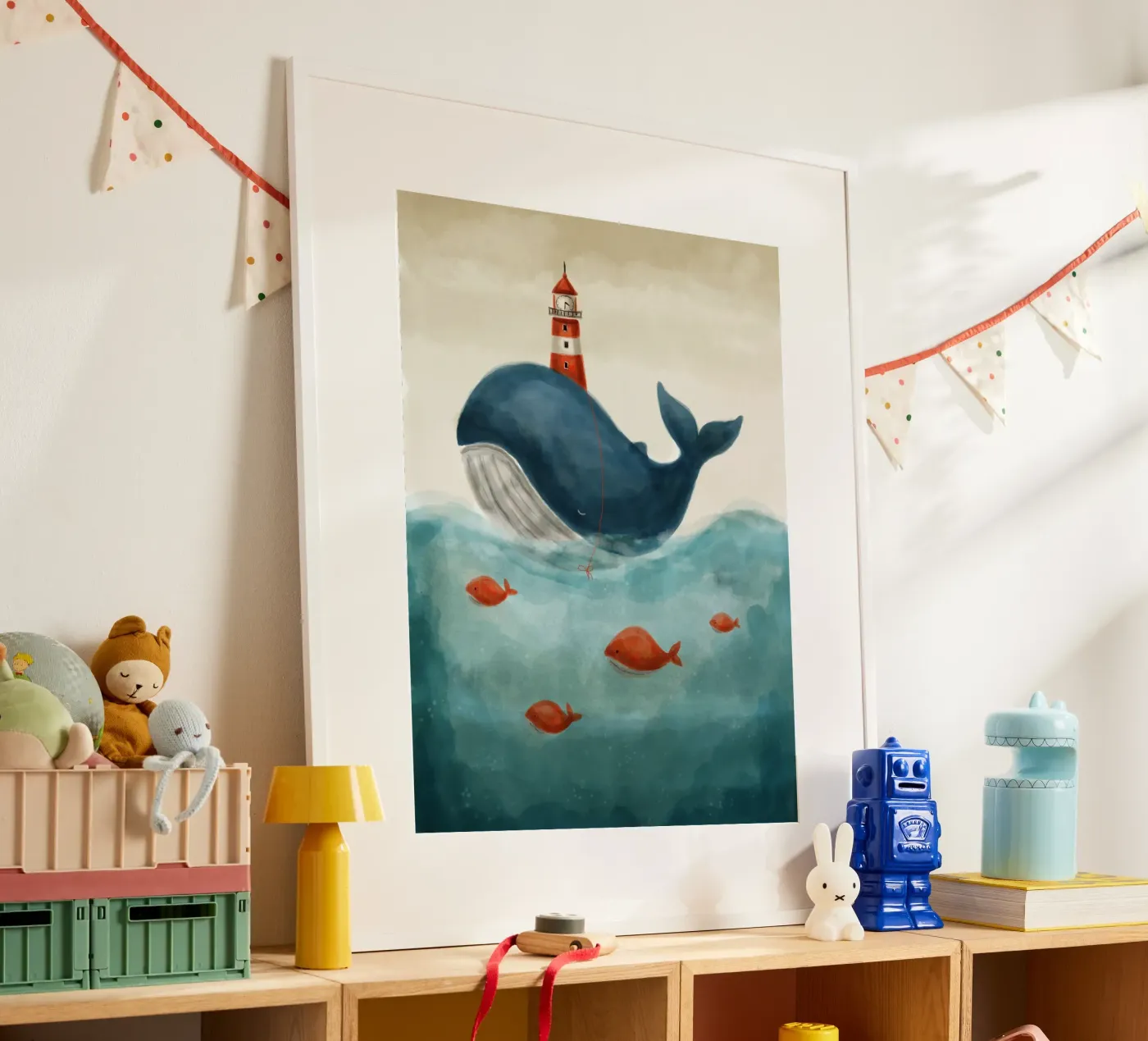 Blauwal Poster von Indigo Rain