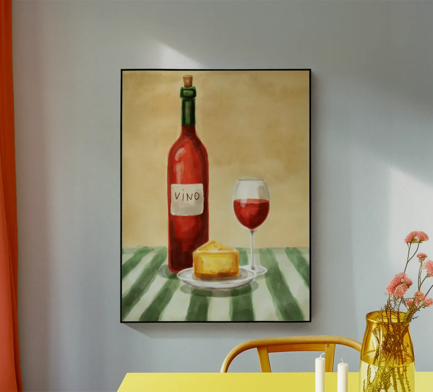 Vino rosso e formaggio plexiglass da Indigo Rain